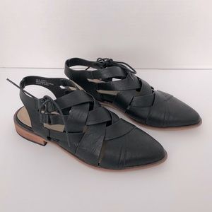 Women’s black faux leather shoes